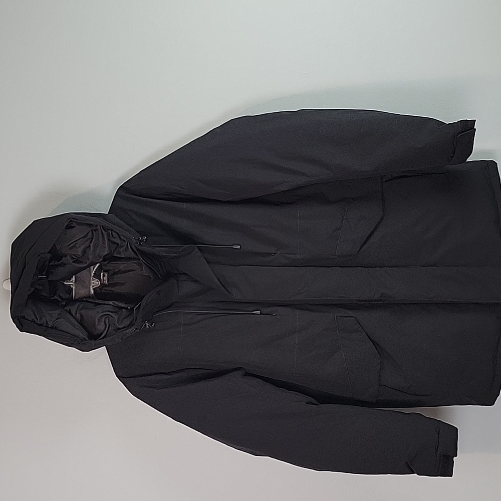 MSX hooded black puffer winter coat mens Small